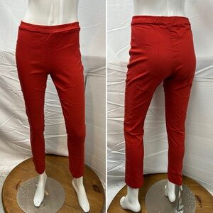 Clara Sun Woo Women’s Small Stretchy Red Rust Pull On Cropped Pants